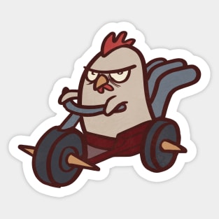 Chicken on a tricycle Sticker